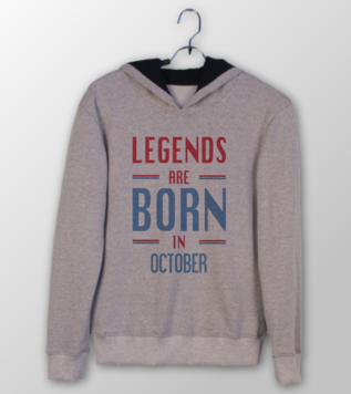 Legends are Born in October Doğumgünü Sweatshirt