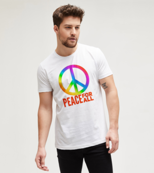Peace For All Rainbow Tişört