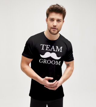 Team Groom Siyah Tişört