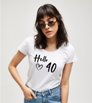 Hello 40 Doğumgünü Tişörtü